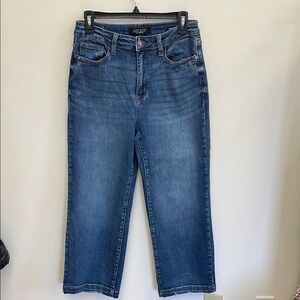 Judy Blue WIDE Leg Blue Jeans High-Rise 7/28